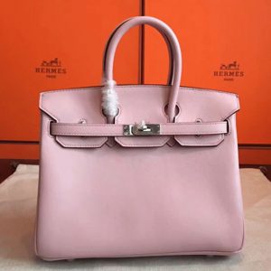 Faux sac Hermès Birkin 25 cm Rose Dragée