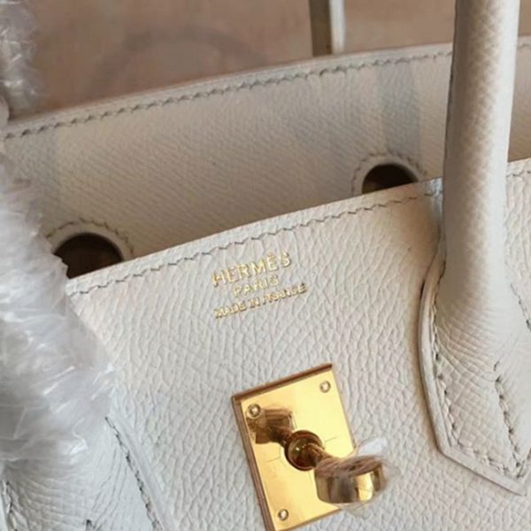 Réplique de qualité supérieure Hermes Birkin 25cm sac blanc – Image 6
