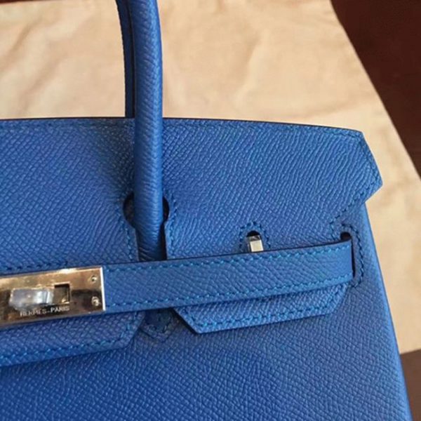 Sac Hermès Birkin 25 cm bleu imitation de qualité supérieure – Image 6