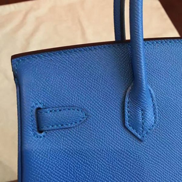 Sac Hermès Birkin 25 cm bleu imitation de qualité supérieure – Image 5