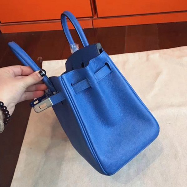 Sac Hermès Birkin 25 cm bleu imitation de qualité supérieure – Image 4