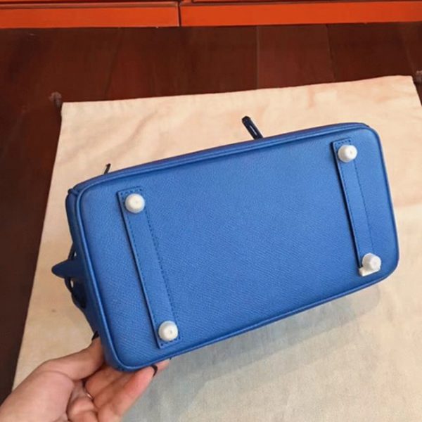 Sac Hermès Birkin 25 cm bleu imitation de qualité supérieure – Image 7
