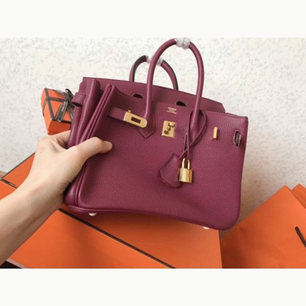 Réplique de sac à main Hermès Ruby Birkin 25 cm de haute qualité AAA – Image 5
