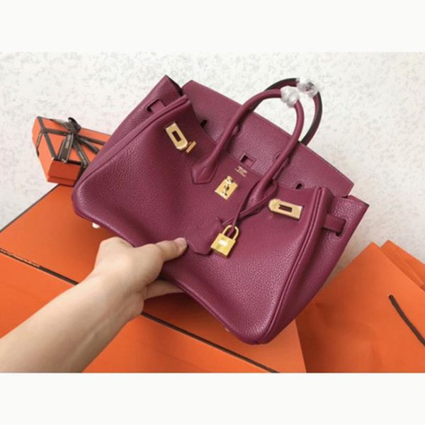 Réplique de sac à main Hermès Ruby Birkin 25 cm de haute qualité AAA – Image 3