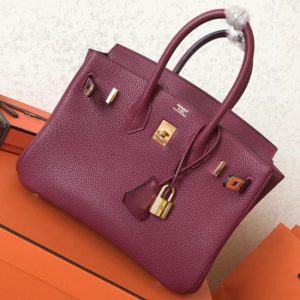 Réplique de sac à main Hermès Ruby Birkin 25 cm de haute qualité AAA