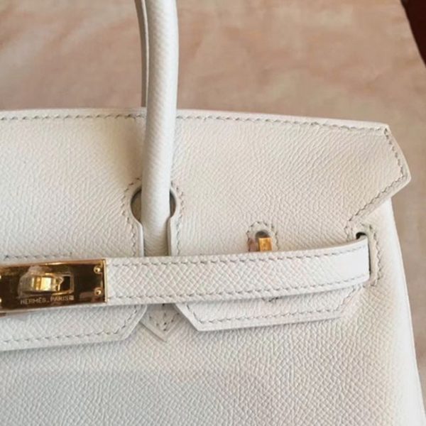Réplique de qualité supérieure Hermes Birkin 25cm sac blanc – Image 5