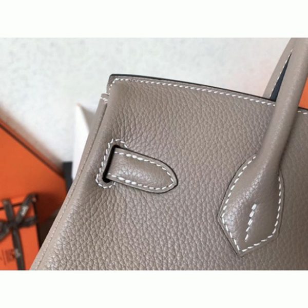 AAAAA Imitation de luxe Hermes Birkin 25cm sac à main tourterelle – Image 7