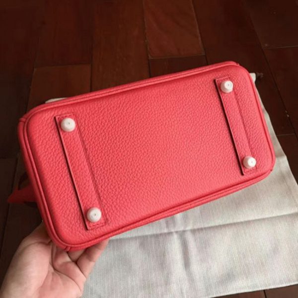 Contrefaçon de luxe 1:1 Hermes Birkin 25cm sac à main bougainvillier – Image 4