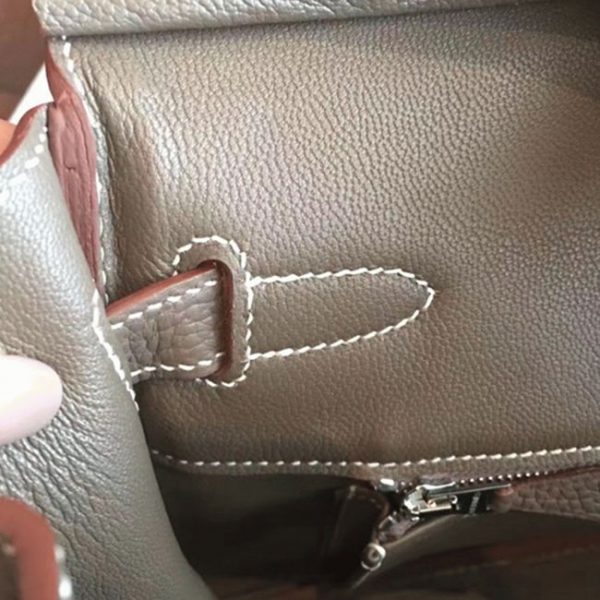 Réplique de luxe Hermes Birkin 25cm sac étoupe – Image 7