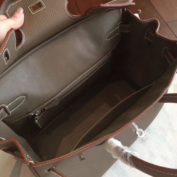 Réplique de luxe Hermes Birkin 25cm sac étoupe – Image 4