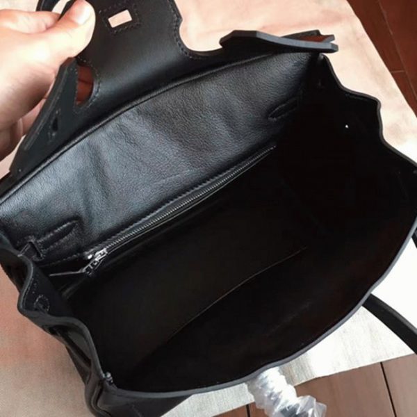 Réplique de sac Hermès Birkin 25 cm de haute qualité, noir – Image 2