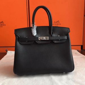 Réplique de sac Hermès Birkin 25 cm de haute qualité, noir