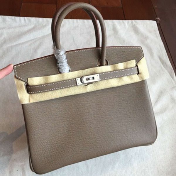 Faux de haute qualité Hermes Birkin 25cm sac à main étoupe