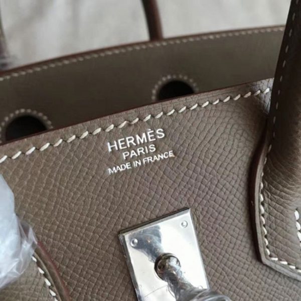 Faux de haute qualité Hermes Birkin 25cm sac à main étoupe – Image 6