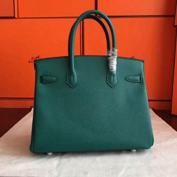 Copie de haute qualité Hermes Birkin 30cm sac à main malachite – Image 4