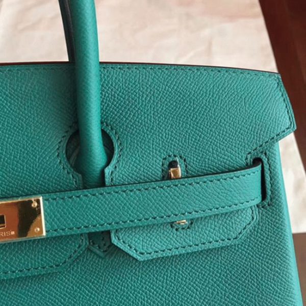 Copie de haute qualité Hermes Birkin 30cm sac à main malachite – Image 6