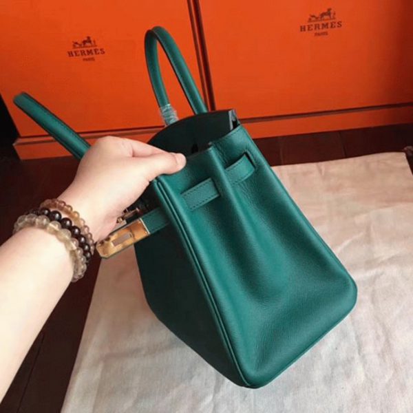 Copie de haute qualité Hermes Birkin 30cm sac à main malachite – Image 7