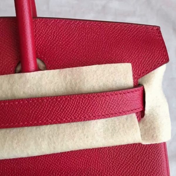 Faux de haute qualité Hermes Birkin 30cm sac à main rouge – Image 4