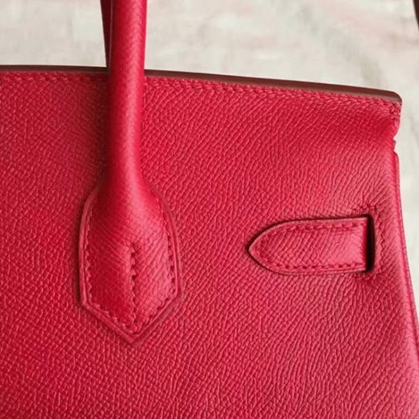 Faux de haute qualité Hermes Birkin 30cm sac à main rouge – Image 6
