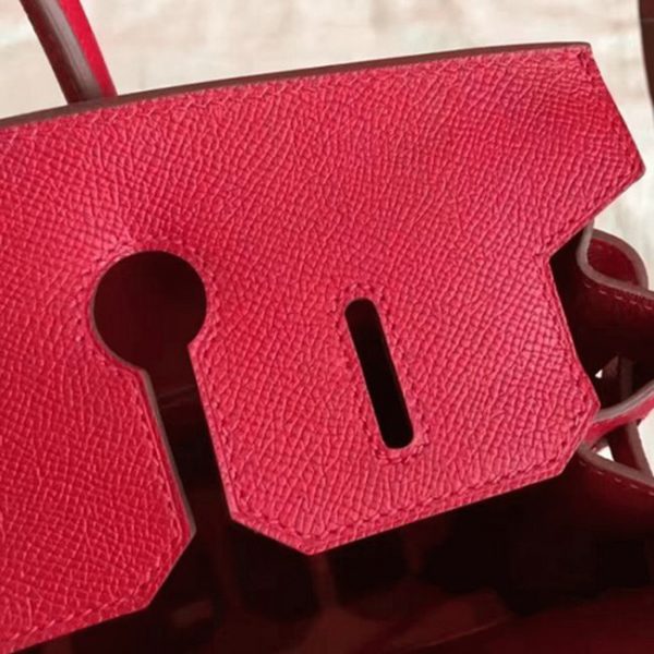 Faux de haute qualité Hermes Birkin 30cm sac à main rouge – Image 8