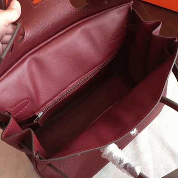 Contrefaçon de créateur Hermes Birkin 30cm sac à main bordeaux – Image 2