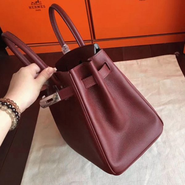 Contrefaçon de créateur Hermes Birkin 30cm sac à main bordeaux – Image 7