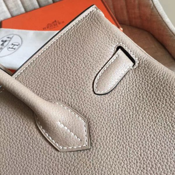 Faux de haute qualité Hermes Birkin 30cm sac à main gris – Image 2