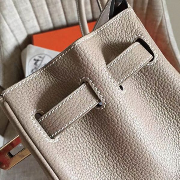 Faux de haute qualité Hermes Birkin 30cm sac à main gris – Image 6
