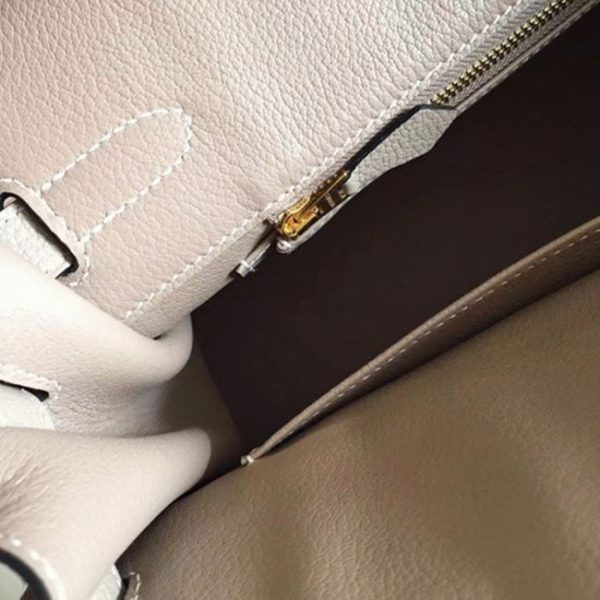 Faux de haute qualité Hermes Birkin 30cm sac à main gris – Image 8