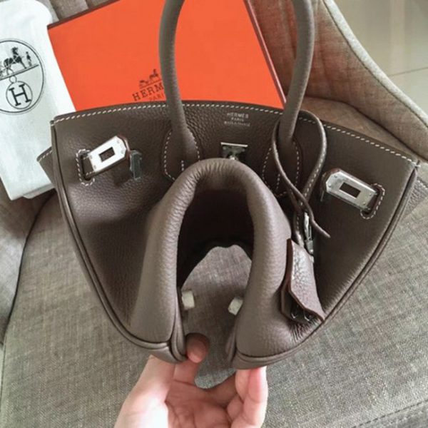 Réplique sac de créateur Hermes Birkin 30cm sac à main étoupe – Image 2