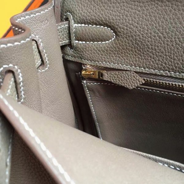 Réplique sac de créateur Hermes Birkin 30cm sac à main étoupe – Image 5