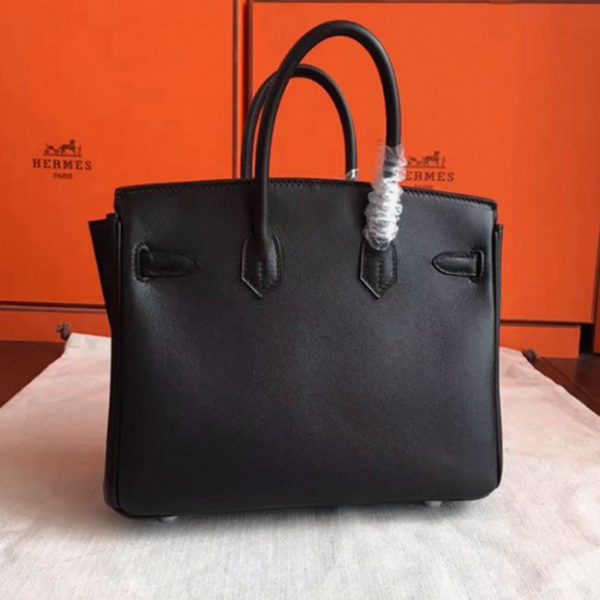 Imitation de luxe Hermes Birkin 30cm sac à main noir – Image 3