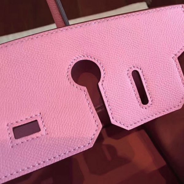 Imitation Hermes Birkin 30cm sac fait main rose – Image 2
