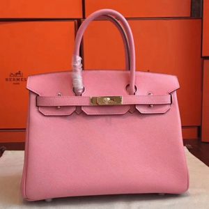 Imitation Hermes Birkin 30cm sac fait main rose