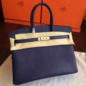 Contrefaçon Hermes Birkin 30cm sac à main saphir