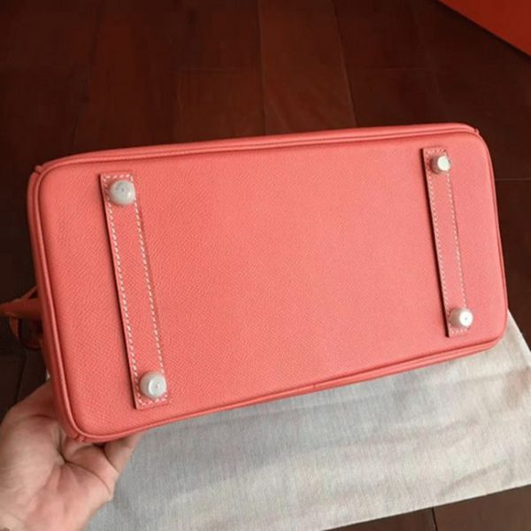 Réplique 1:1 de qualité supérieure Hermes Birkin 30CM sac à main orange – Image 2