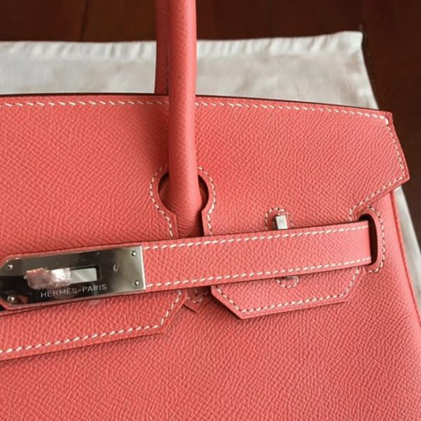 Réplique 1:1 de qualité supérieure Hermes Birkin 30CM sac à main orange – Image 4