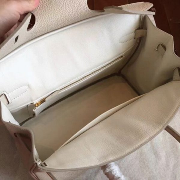 Réplique Hermes Birkin 30cm sac à main beige – Image 3
