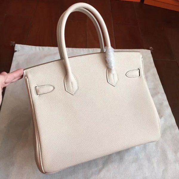 Réplique Hermes Birkin 30cm sac à main beige – Image 4