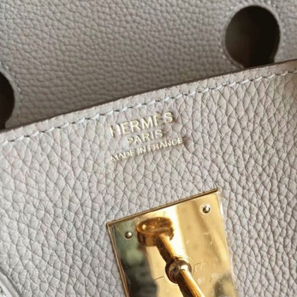 Réplique Hermes Birkin 30cm sac à main beige – Image 5