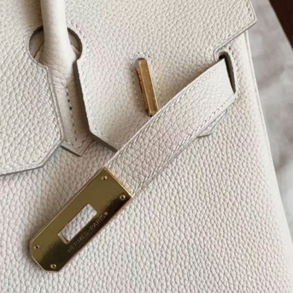 Réplique Hermes Birkin 30cm sac à main beige – Image 7