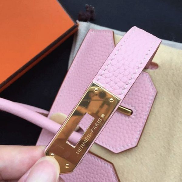 Réplique de luxe Hermes Birkin 30cm sac à main rose – Image 2