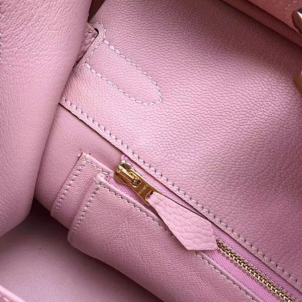 Réplique de luxe Hermes Birkin 30cm sac à main rose – Image 3