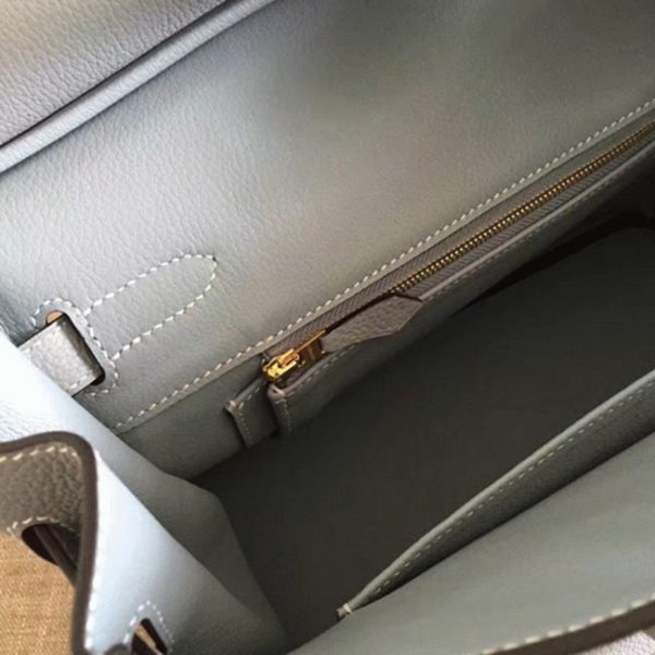 Faux de haute qualité Hermes Birkin 30cm sac à main bleu lin – Image 8