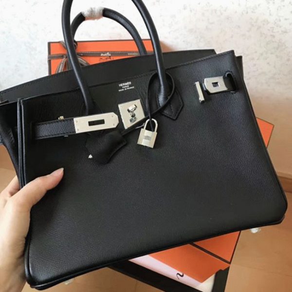 Réplique de qualité supérieure Hermes Birkin 30cm sac à main noir – Image 2
