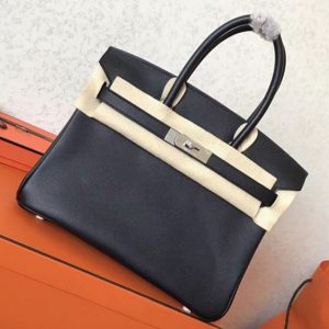 Réplique de qualité supérieure Hermes Birkin 30cm sac à main noir