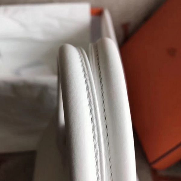 Réplique de qualité supérieure Hermes Birkin 30cm sac à main blanc – Image 5