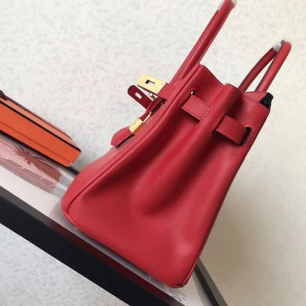 Contrefaçon de luxe Hermes Birkin 30cm sac rouge – Image 4