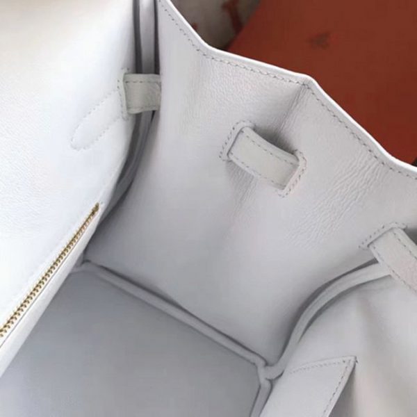 Réplique de qualité supérieure Hermes Birkin 30cm sac à main blanc – Image 6