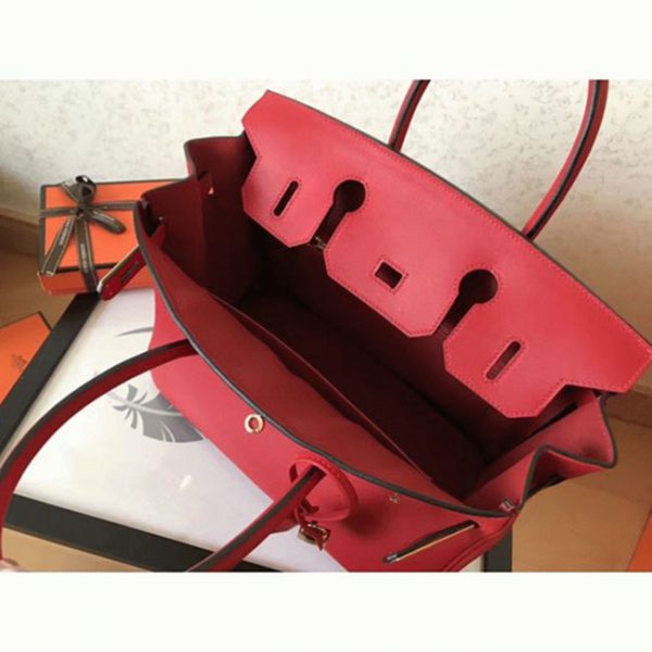 Contrefaçon de luxe Hermes Birkin 30cm sac rouge – Image 8